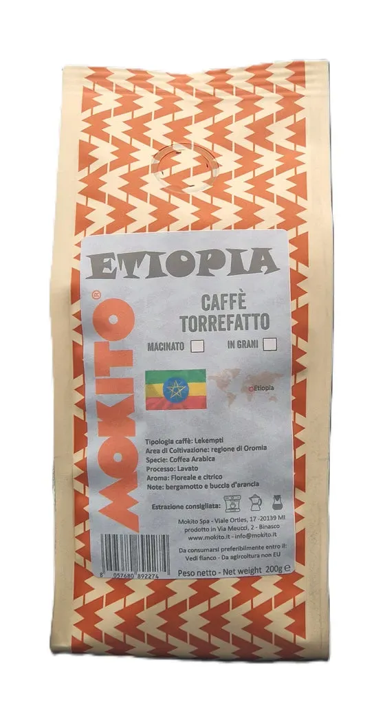 Mokito Monorigine Ethiopia caffè 200g arabica corposo