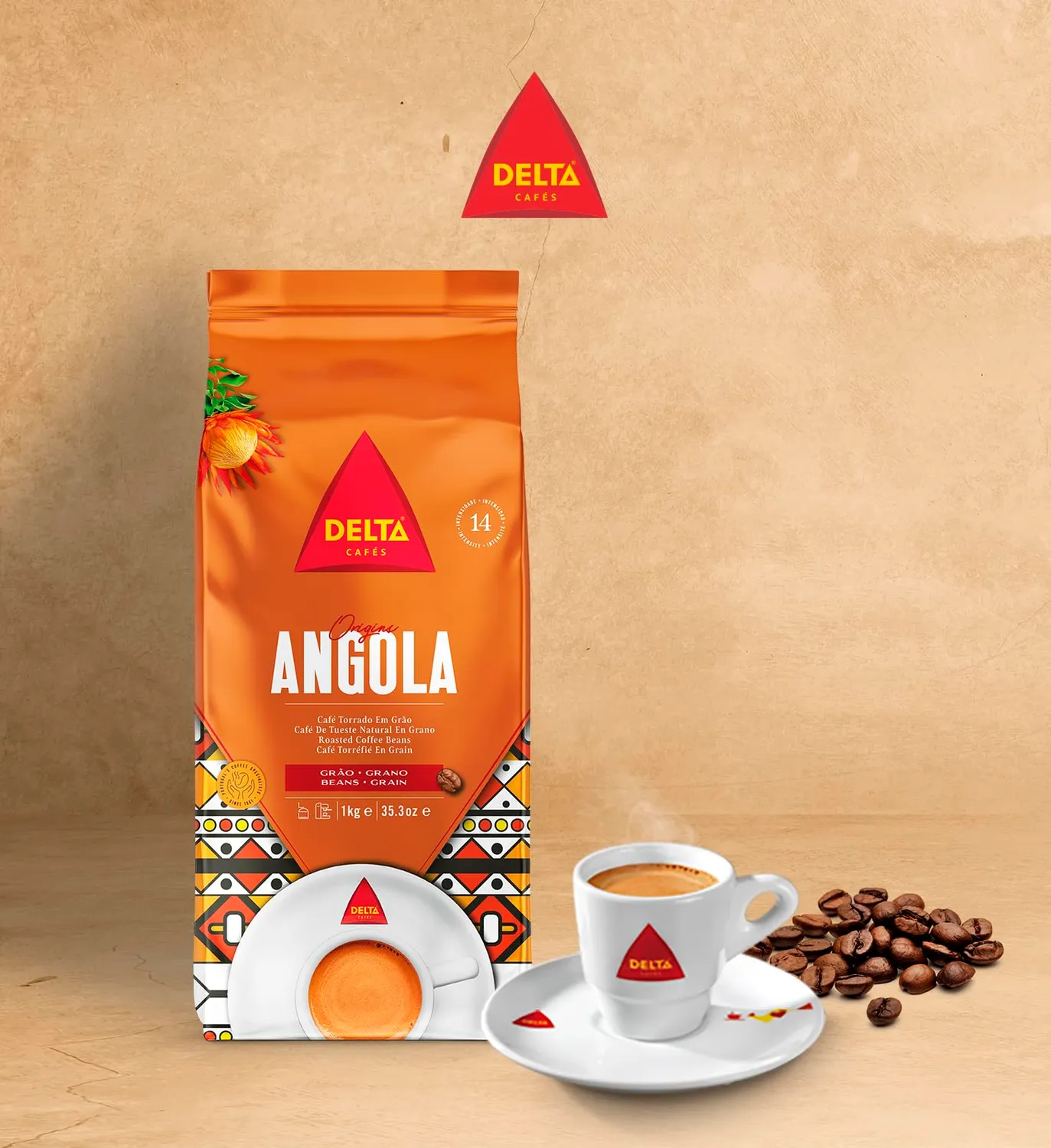 Delta Angola caffe in grani 2x1kg intensita 14