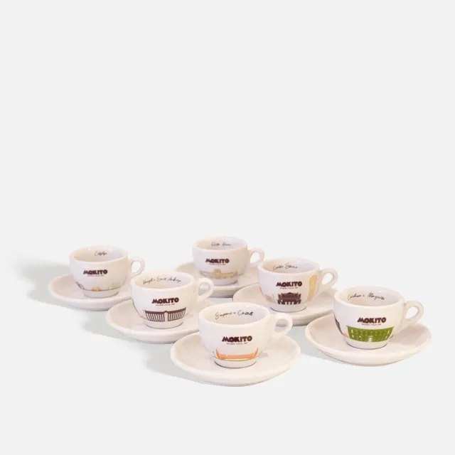 Mokito Milano Collection 6 tazzine espresso in ceramica