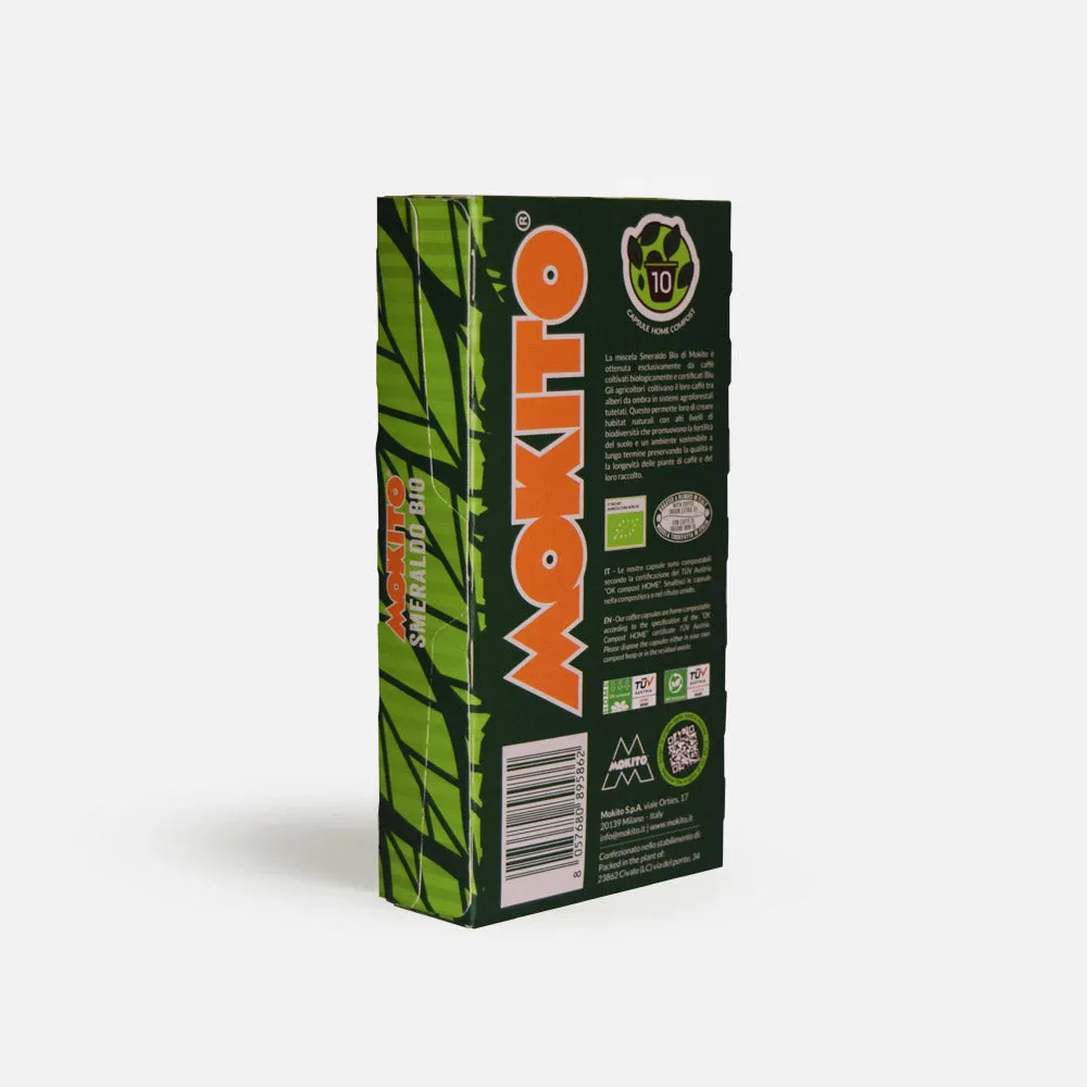 Mokito Smeraldo Bio capsule compatibili Nespresso compostabili