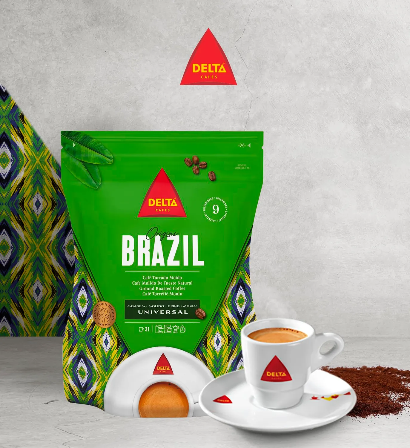 Delta Cafés Brazil Caffè Macinato 220 g Note di cioccolato