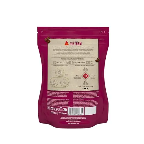 Delta Cafés Vietnam Caffè Macinato 220 g Gusto intenso