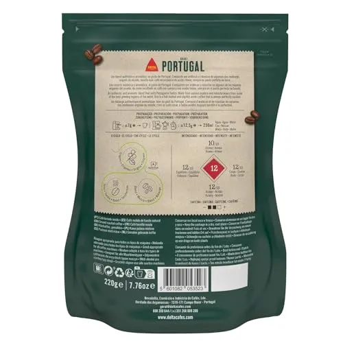 Delta Cafés Portugal Caffè Macinato 220 g Tostatura media