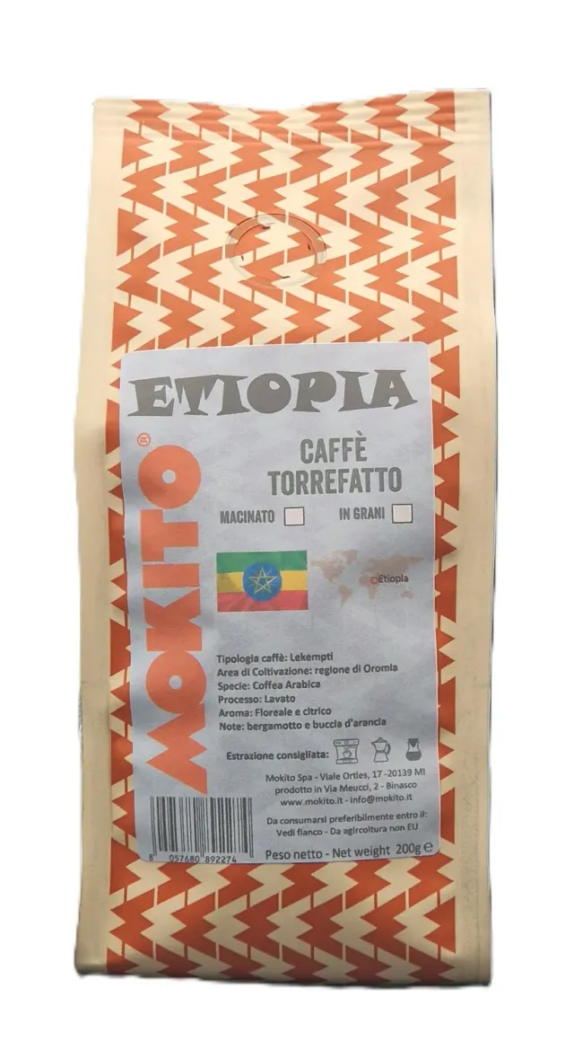 Mokito Monorigine Etiopia caffe 200 g arabica