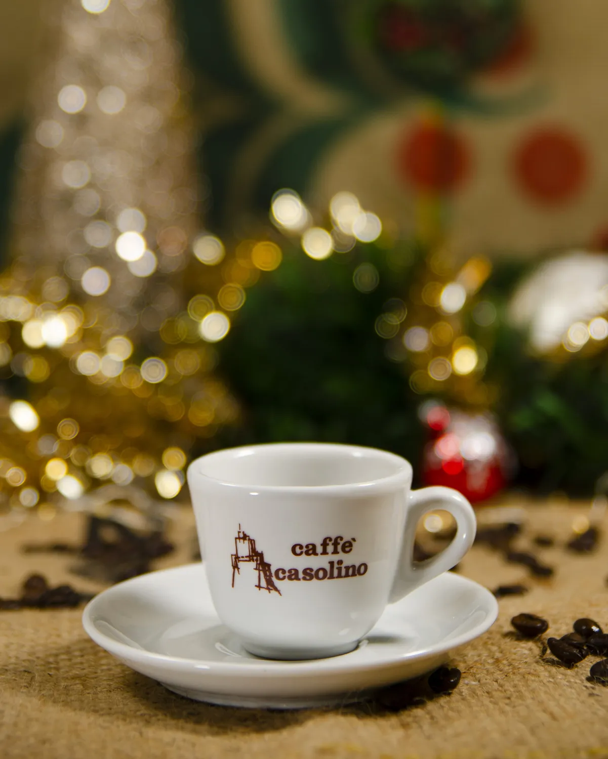 Caffè Casolino tazzine caffè porcellana con piattino 6 pezzi