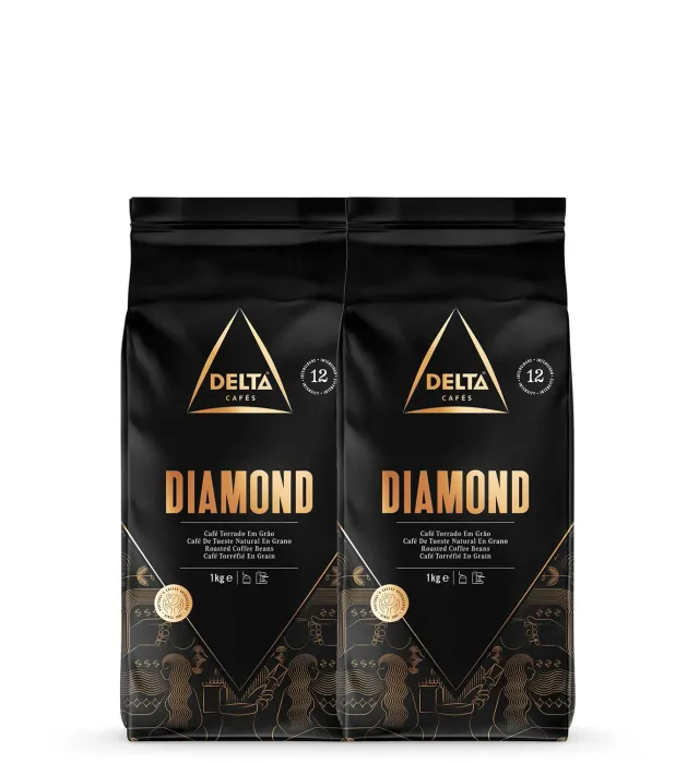 Delta Diamond caffe in grani 2x1kg intensita 12