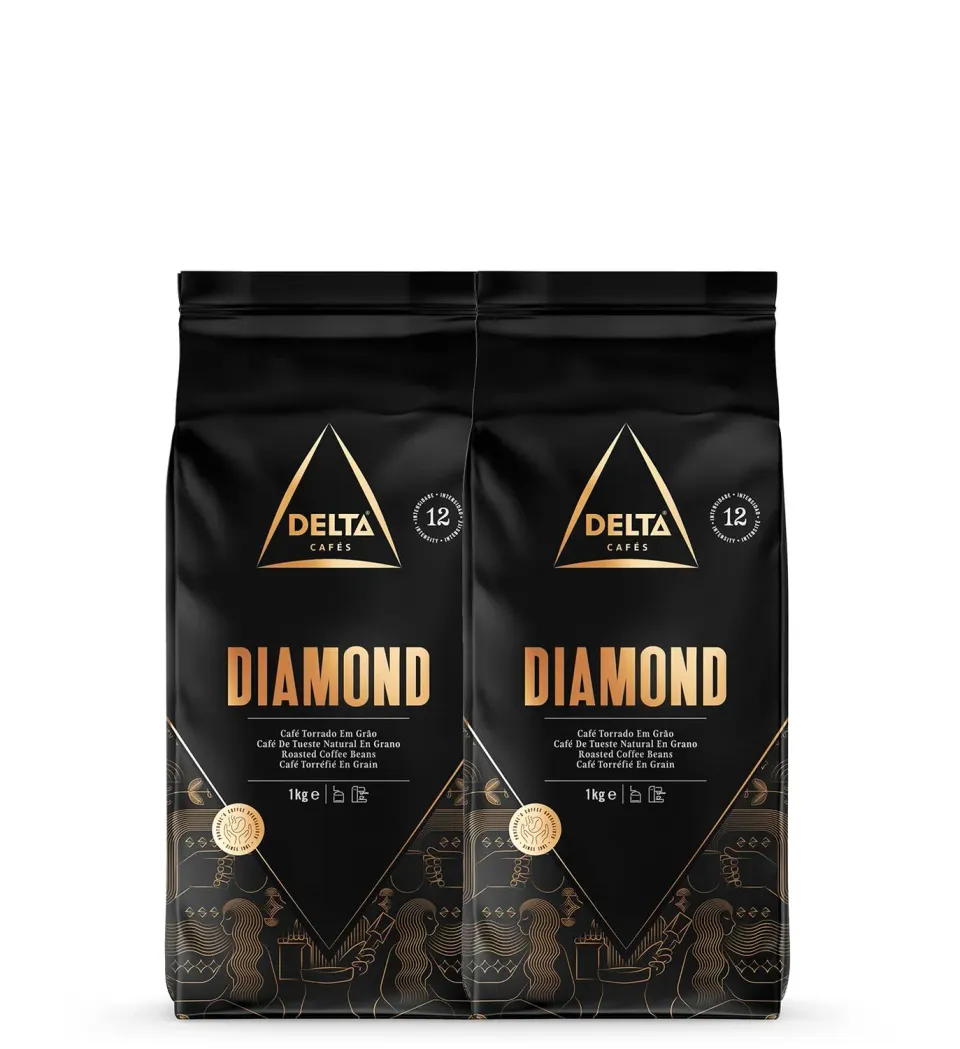 Delta Diamond caffe in grani 2x1kg intensita 12