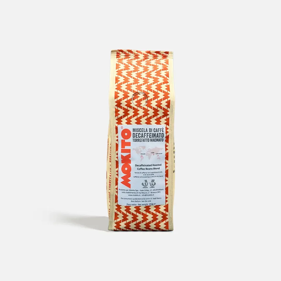 Mokito Decaffeinato Caffè Macinato 250g Delicato