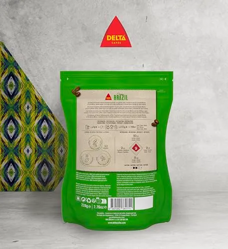 Delta Cafés Brazil Caffè Macinato 220 g Note di cioccolato