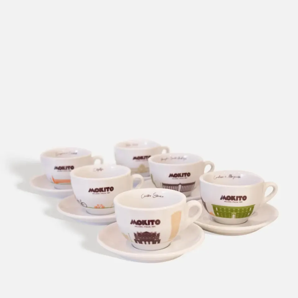 Mokito Milano Collection tazze cappuccino 6pz ceramica
