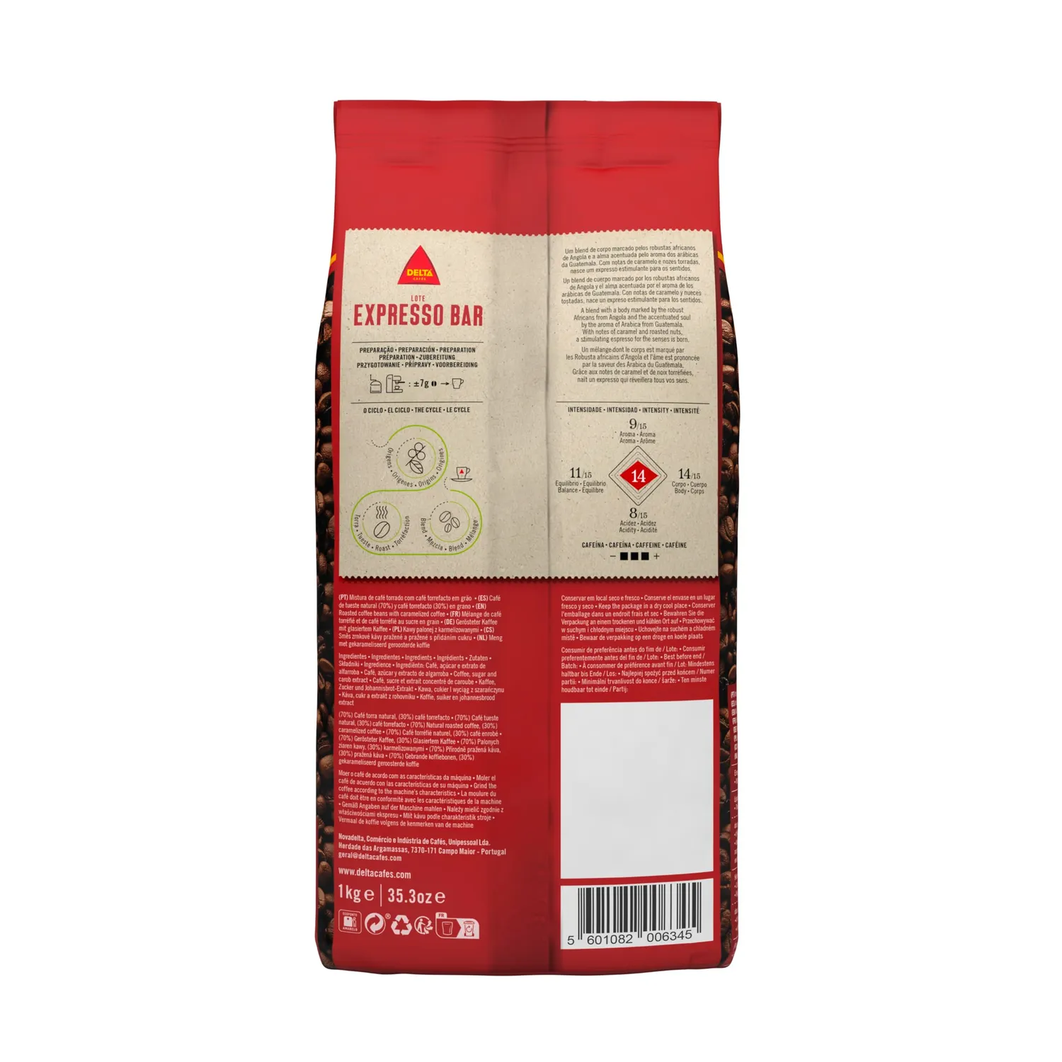 Delta Espresso Bar caffè in grani 1 kg arabica e robusta