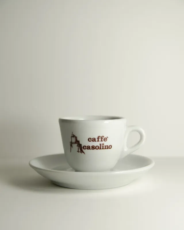 Caffè Casolino tazzine caffè porcellana con piattino 6 pezzi