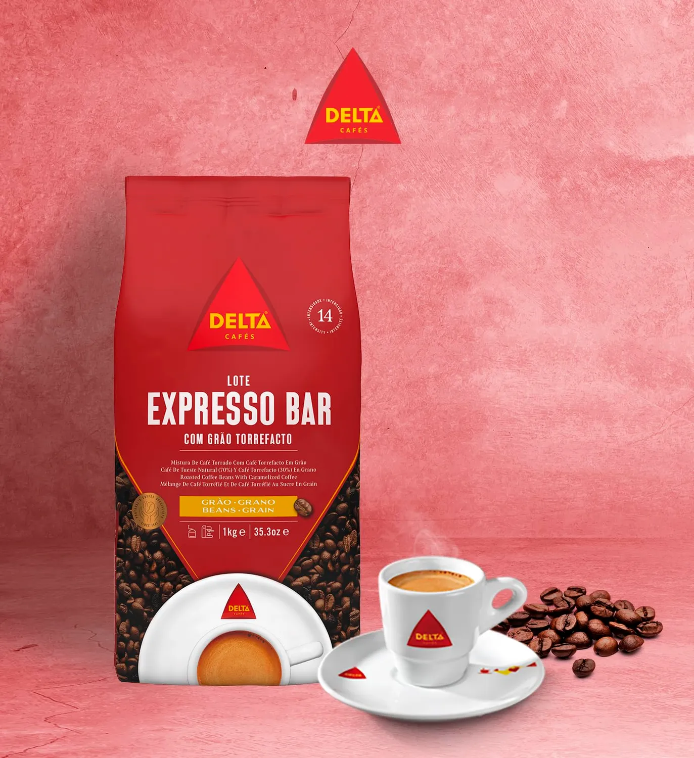 Delta Espresso Bar caffe in grani 2x1kg intensita 14