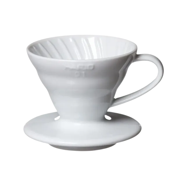 Hario V-60 dripper caffè filtro ceramica bianca