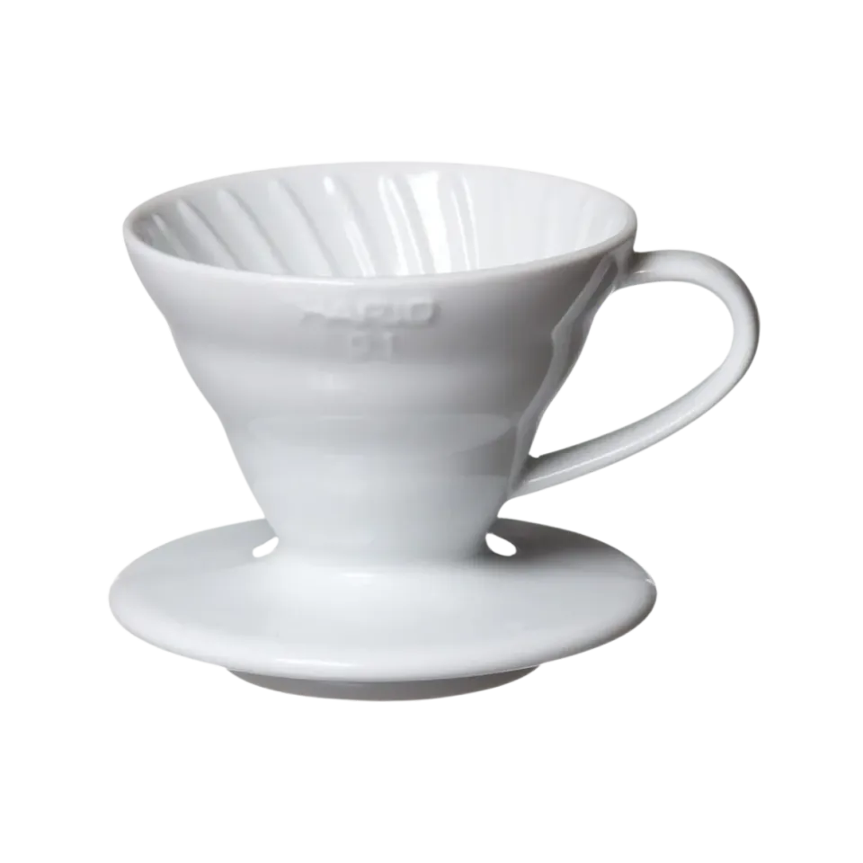 Hario V-60 dripper caffè filtro ceramica bianca