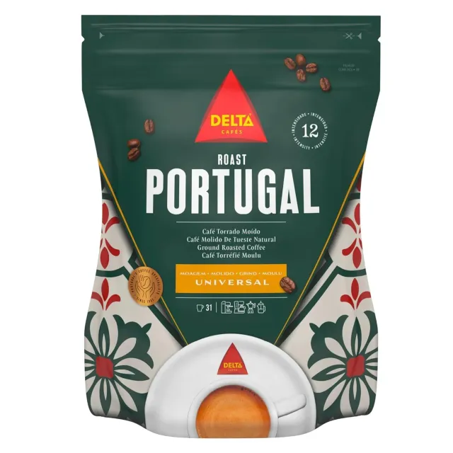 Delta Cafés Portugal Caffè Macinato 220 g Tostatura media