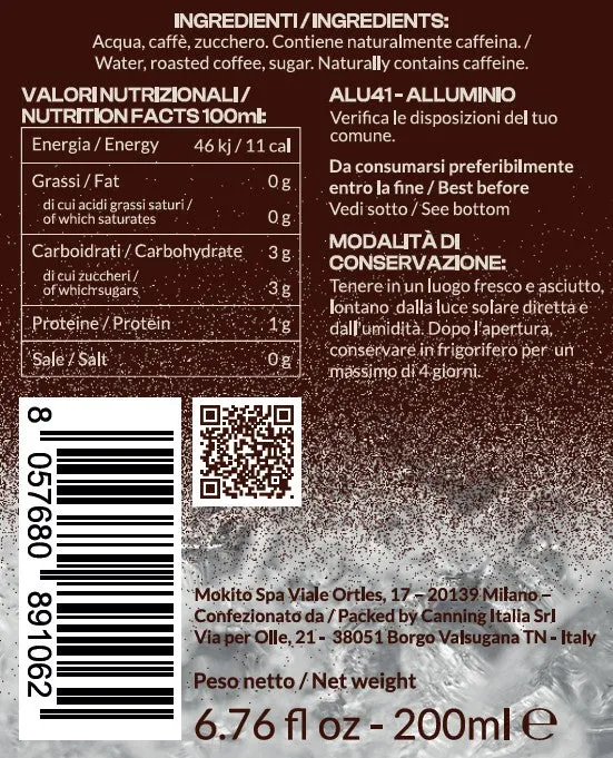 Mokito Cold Brew Coffee caffè freddo pronto da bere