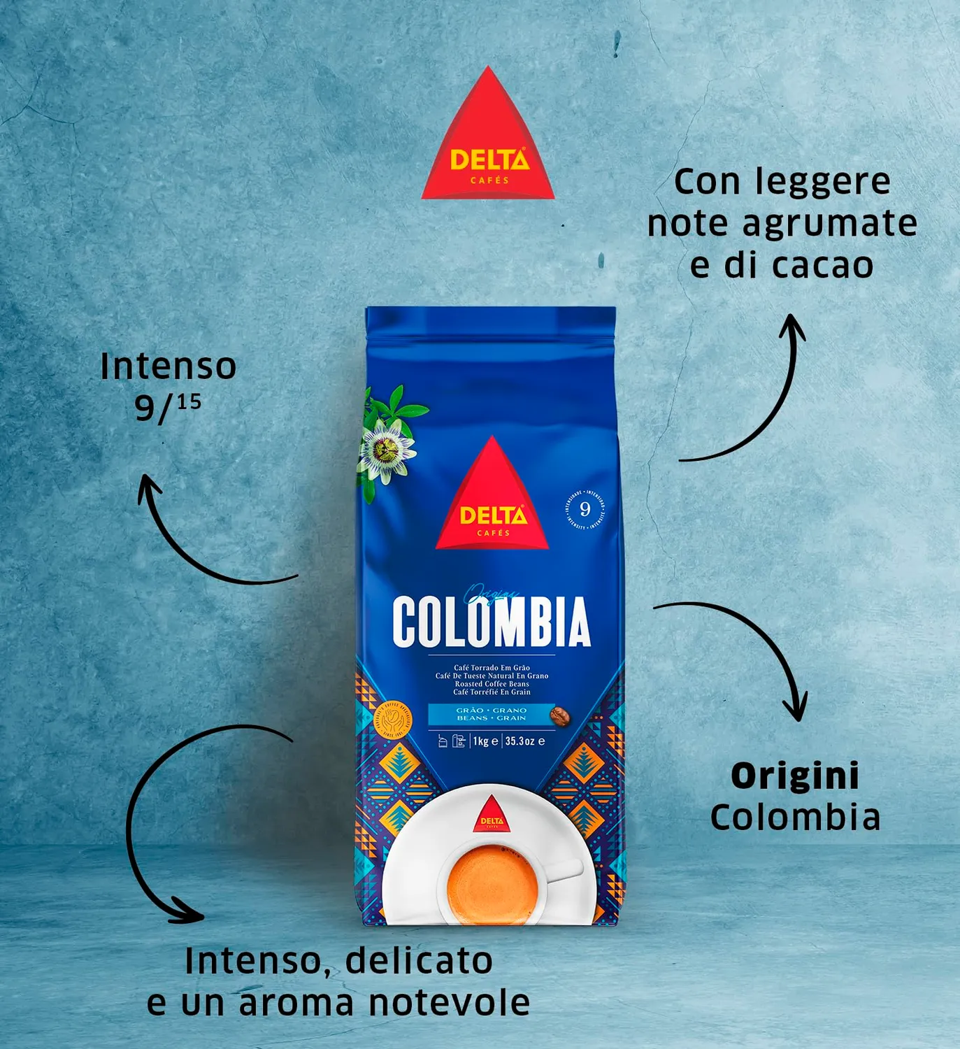 Delta Colombia caffè intensità 9