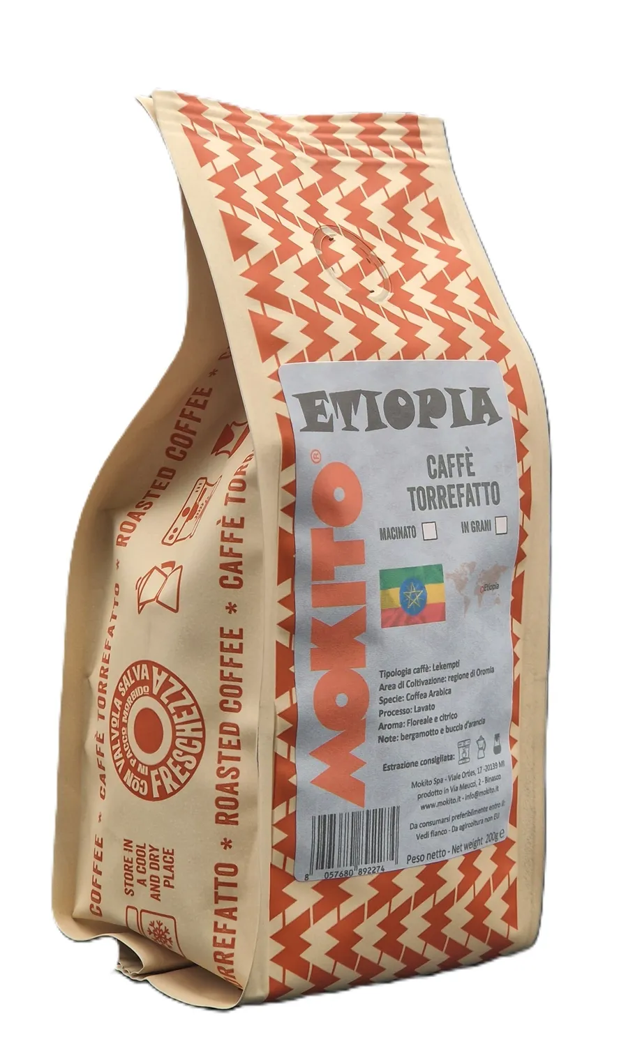 Mokito Monorigine Etiopia caffe 200 g arabica