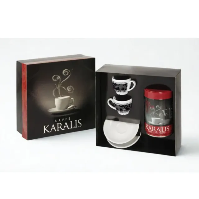 Karalis Rossa 100% Arabica macinato moka con tazzine