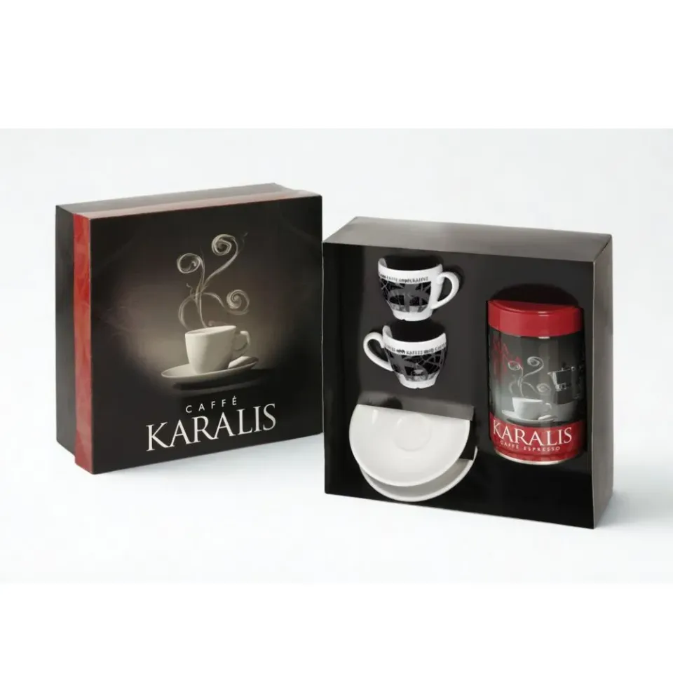 Karalis Rossa 100% Arabica macinato moka con tazzine