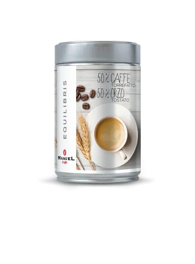 Manuel Caffè Equilibris miscela caffè e orzo barattolo