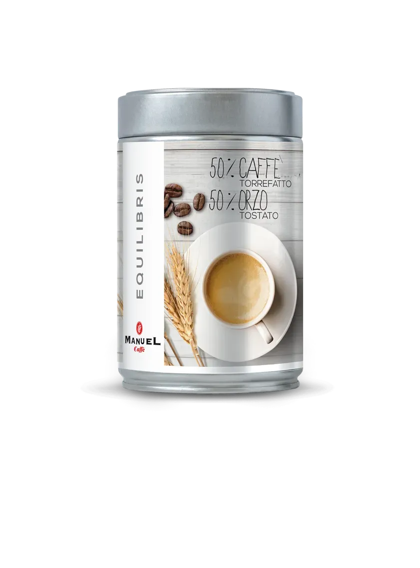 Manuel Caffè Equilibris miscela caffè e orzo barattolo