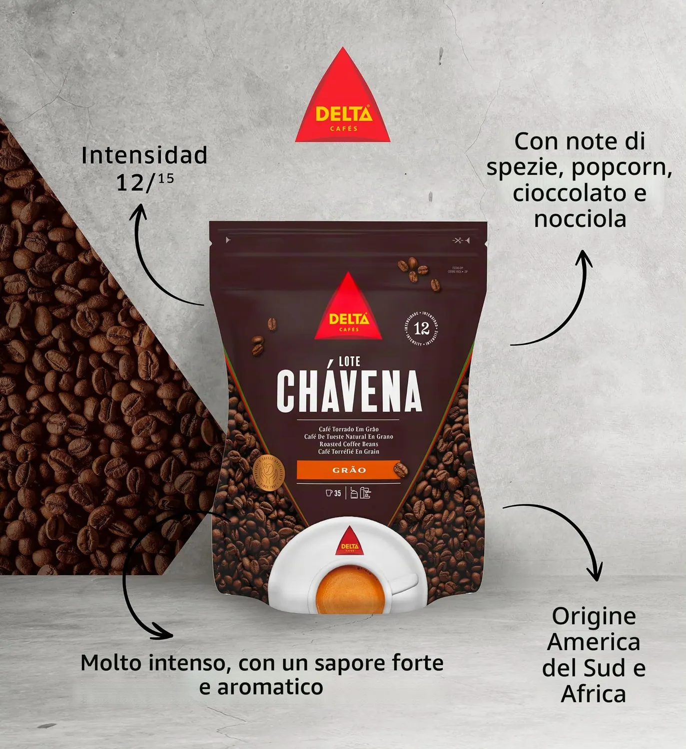 Delta Platinum caffe in grani 250g