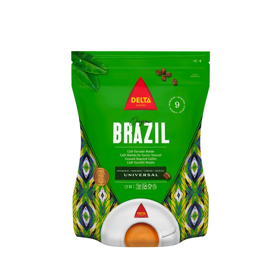 Delta Cafés Brazil Caffè Macinato 220 g Note di cioccolato
